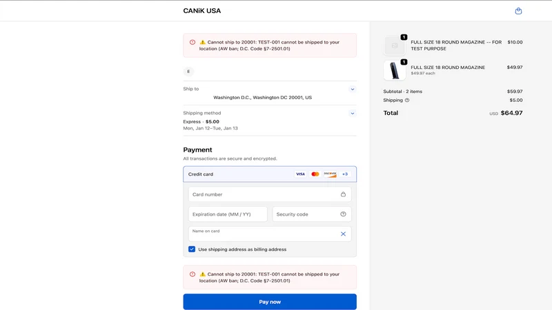 Compliance Shipping Check