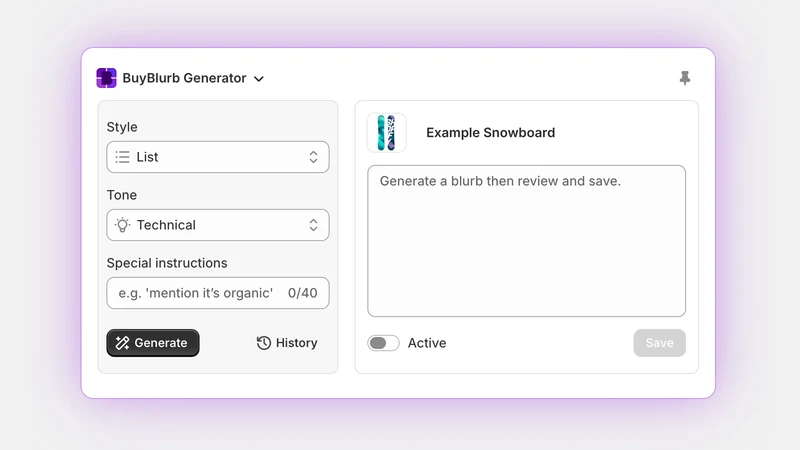 BuyBlurb: AI Product Summaries