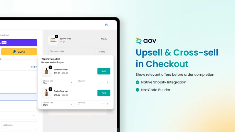 AOV.ai Checkout Rules & Upsell