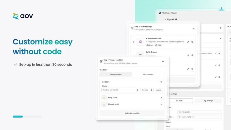 AOV.ai Checkout Rules & Upsell