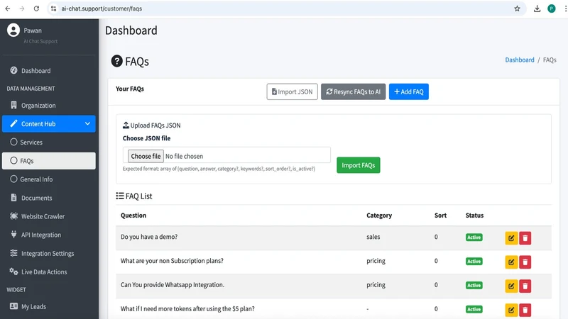 AI CHAT SUPPORT