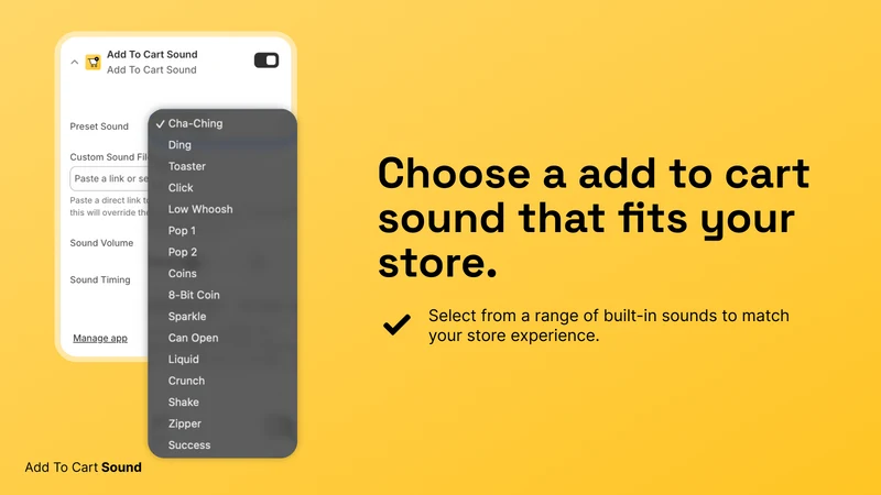 Cart Sound: Add To Cart Sound