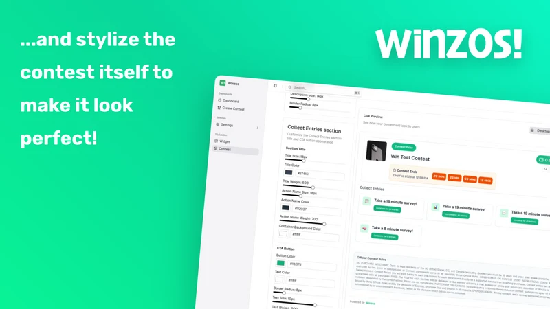 Winzos: Contests & Giveaways