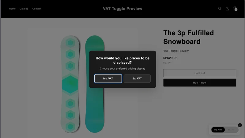 PriceSwitch B2B VAT Toggle