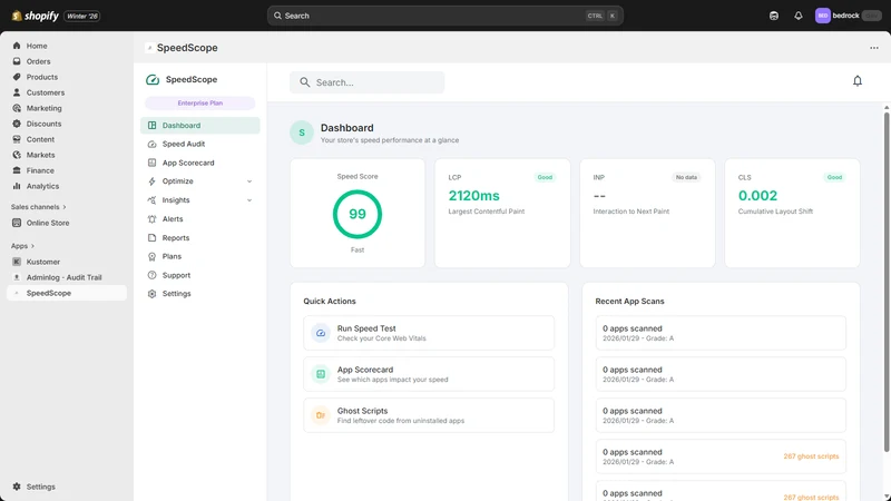 Speedscope ‑ Speed Optimizer