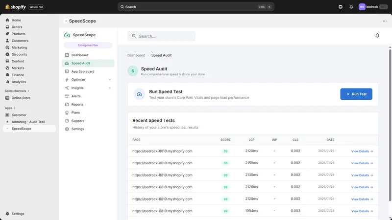 Speedscope ‑ Speed Optimizer