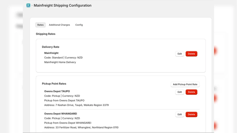 Shipping Rates for Mainfreight