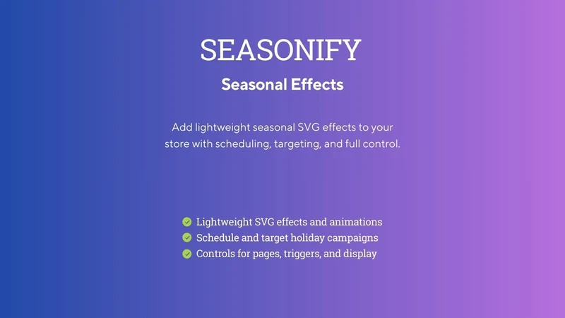 Seasonify ‑ Seasonal Effects
