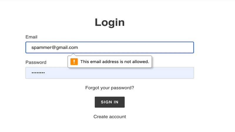 Login Shield ‑ Block Email Id
