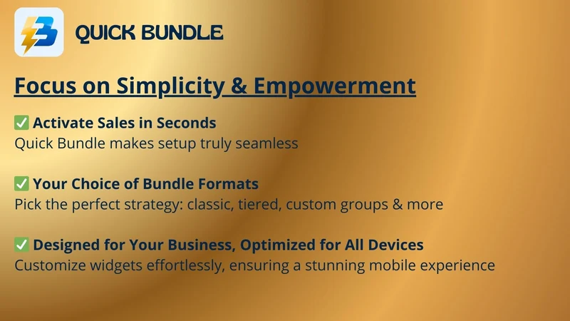 Quick Bundles ‑ Quantity Break