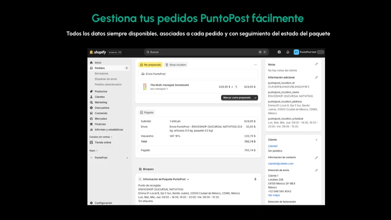 PuntoPost: Puntos de recogida