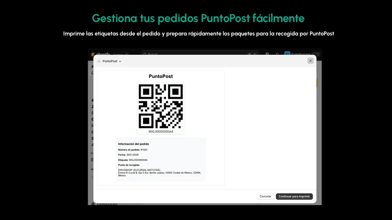 PuntoPost: Puntos de recogida
