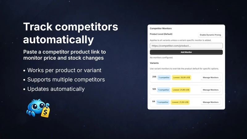 PriceSpidey: Competitor Prices