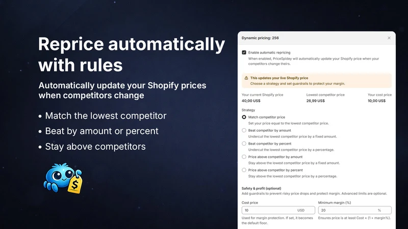 PriceSpidey: Competitor Prices
