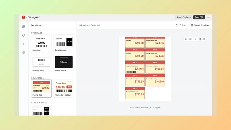Sheets2Lables‑Ship Label maker