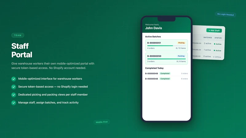PickPilot – Pick List