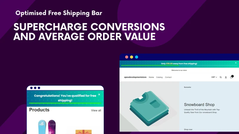 Optimised Free Shipping Bar