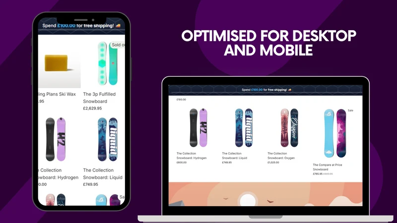 Optimised Free Shipping Bar