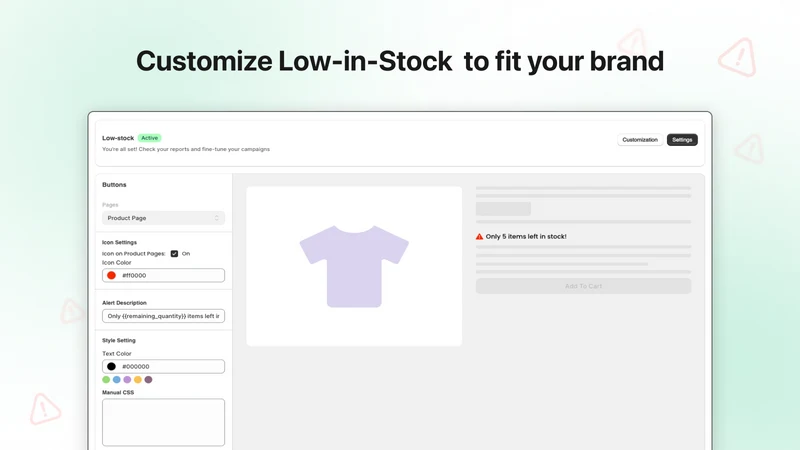 Low Stock: Inventory Counter