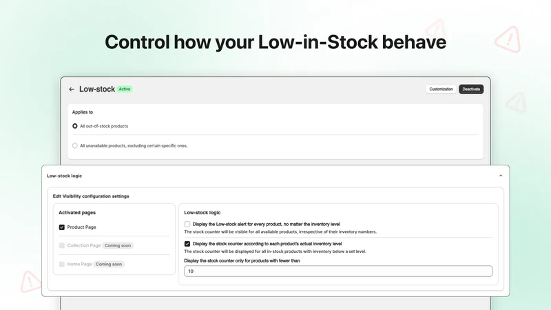 Low Stock: Inventory Counter