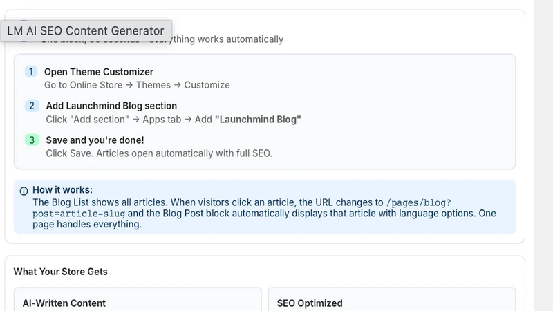 LM – AI SEO & Blog Autopilot