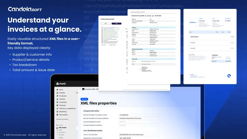 XML Invoice Europe CandelaSoft