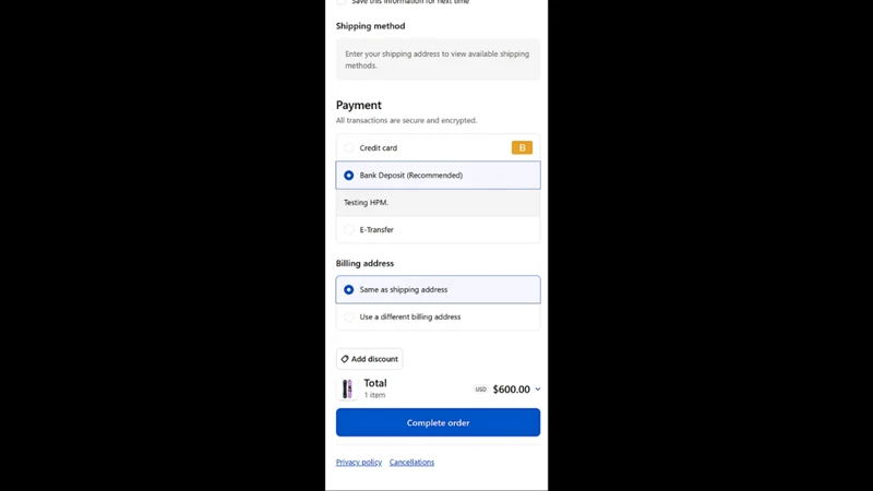 FP1 – Hide Payment Methods