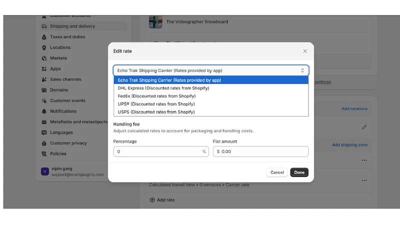 EchoTrak Shipping Integration