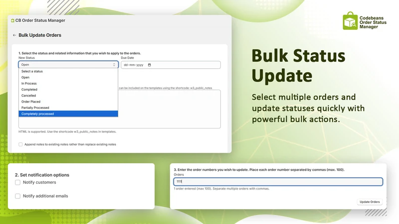 CB Order Status Manager