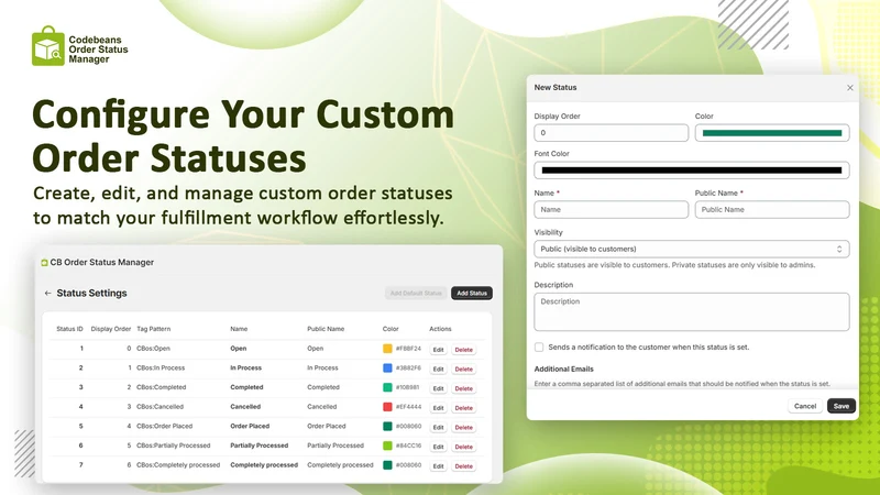 CB Order Status Manager
