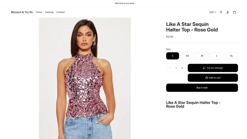 Blizzard AI Try On Garment