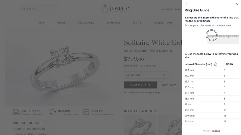 AI Ring Sizer & Size Guide