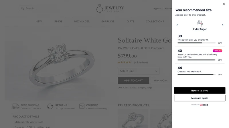 AI Ring Sizer & Size Guide
