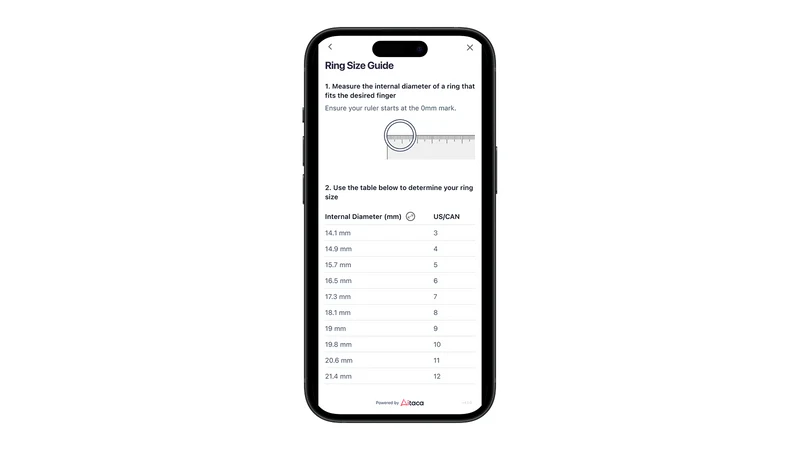 AI Ring Sizer & Size Guide