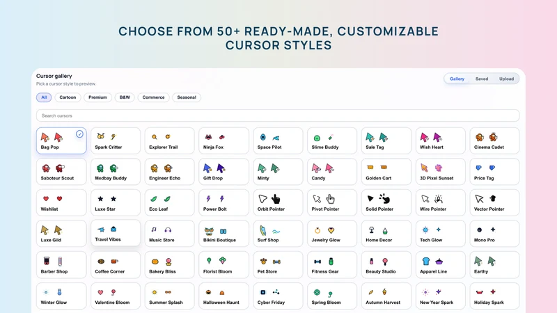FourCore Cursors & Confetti