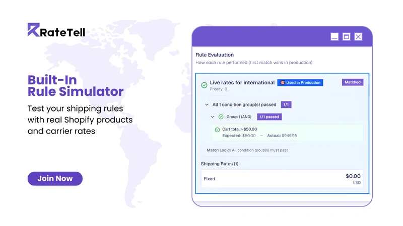 RateTell — DDP & Landed Cost