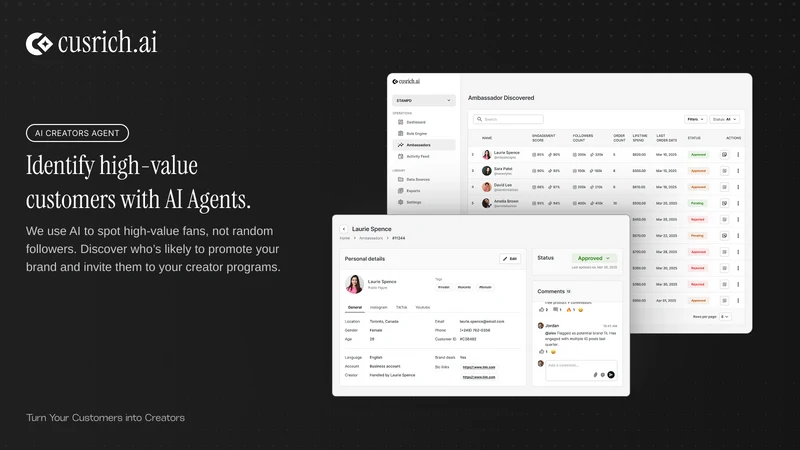 Cusrich.AI: Discover Creators