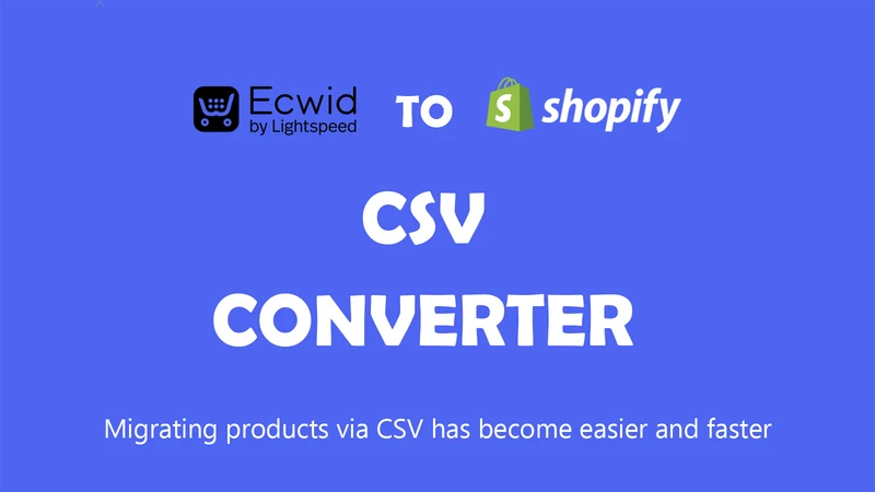 Vostari CSV Converter: Ecwid