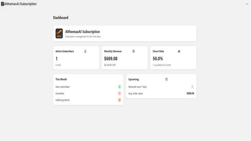 AlthemaxAI Subscription