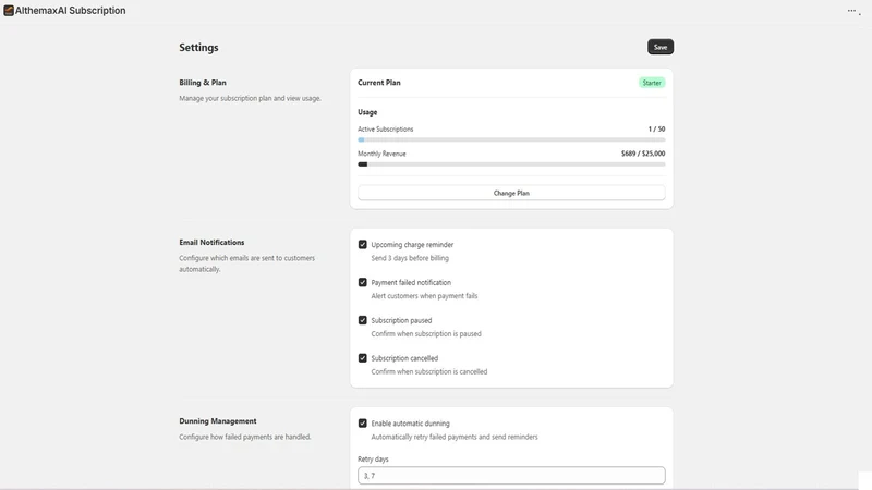 AlthemaxAI Subscription