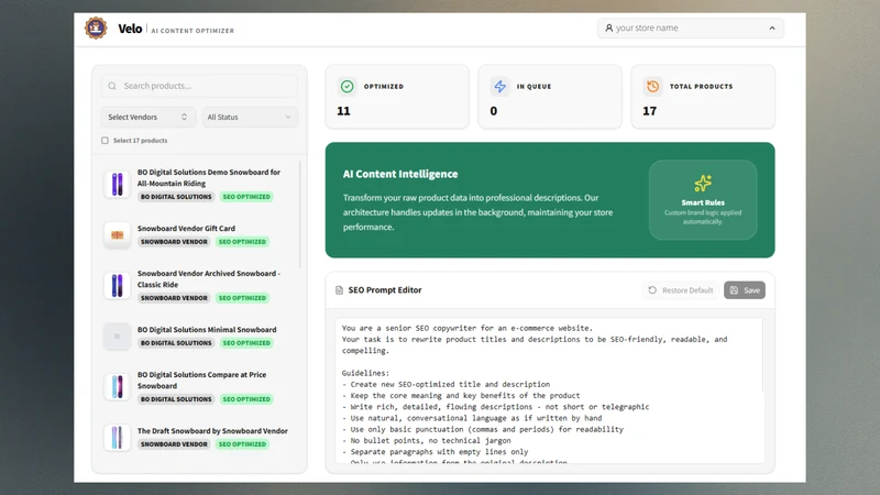 Velo: AI Content Optimizer