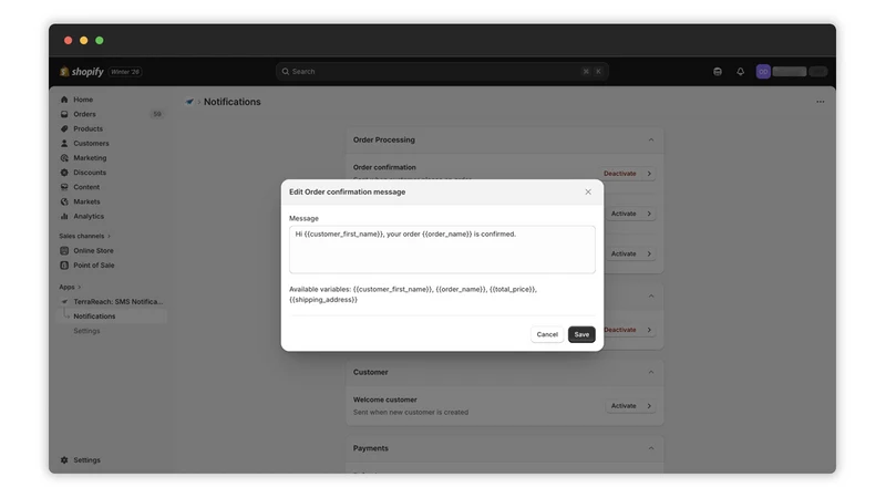 TerraReach: SMS Notifications