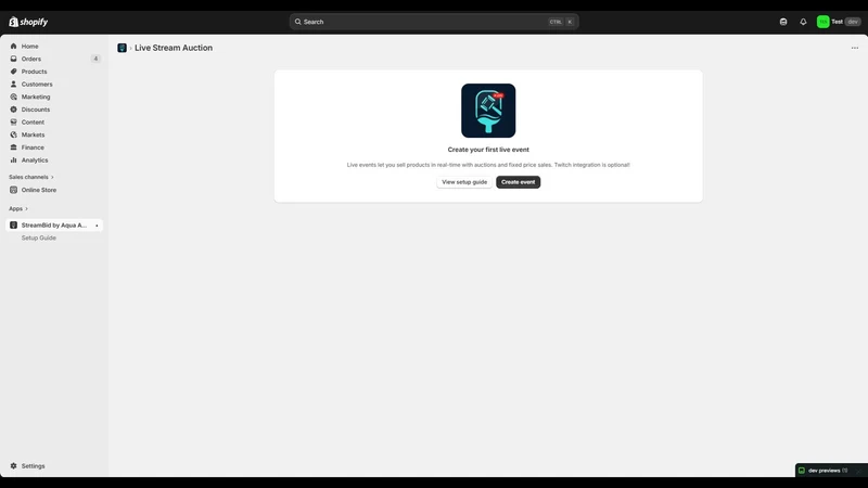 StreamBid: Live Auctions