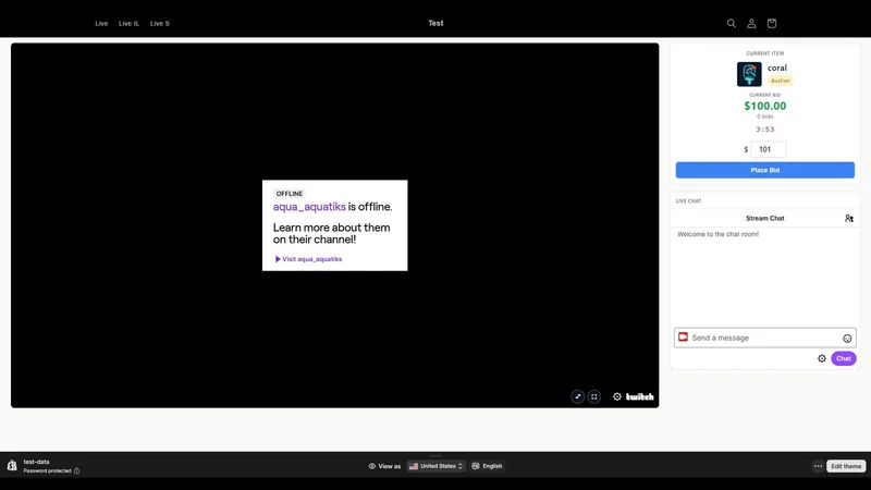 StreamBid: Live Auctions