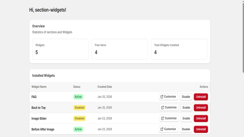 Forge: AI Page & Sections
