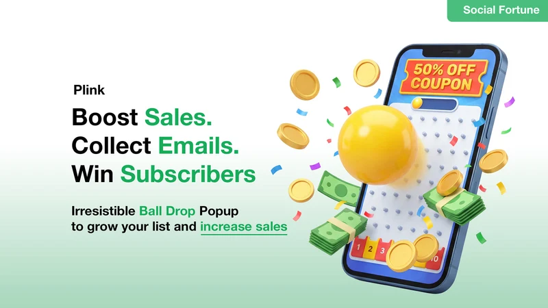Plink: Ball Drop Email Popup