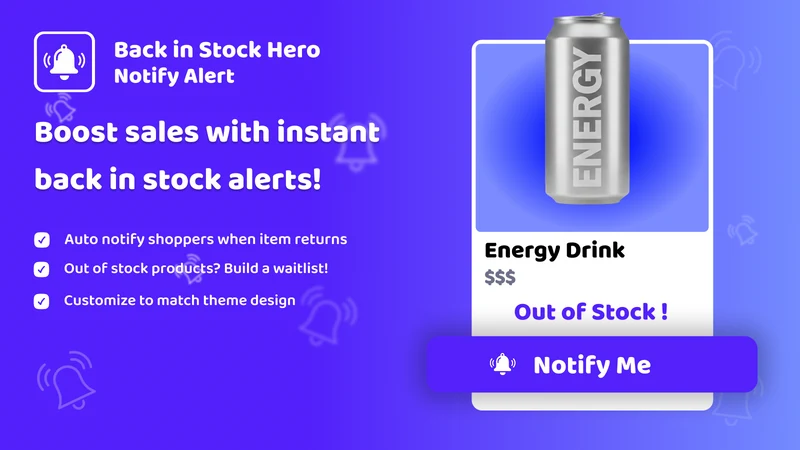 Back In Stock ‑ Notify Hero