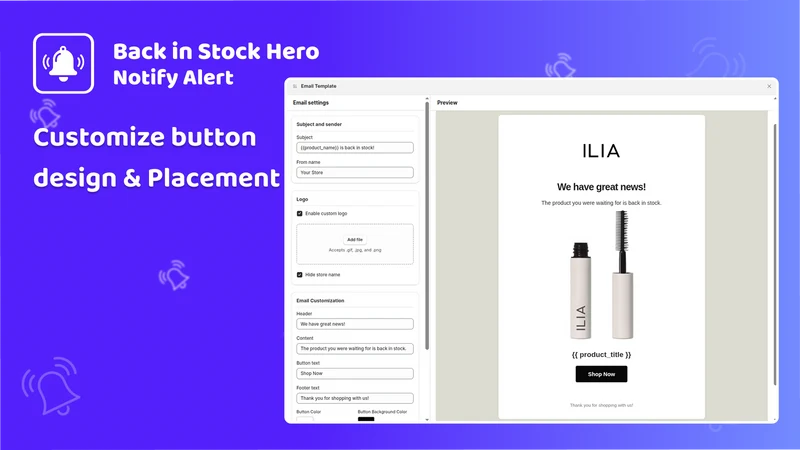 Back In Stock ‑ Notify Hero