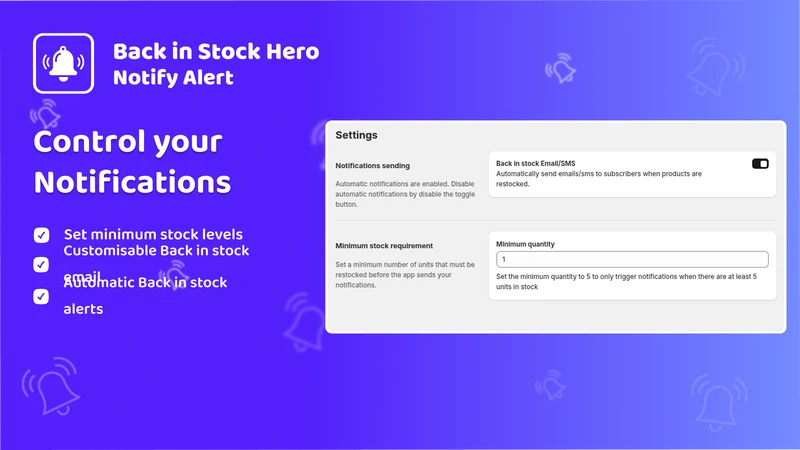 Back In Stock ‑ Notify Hero