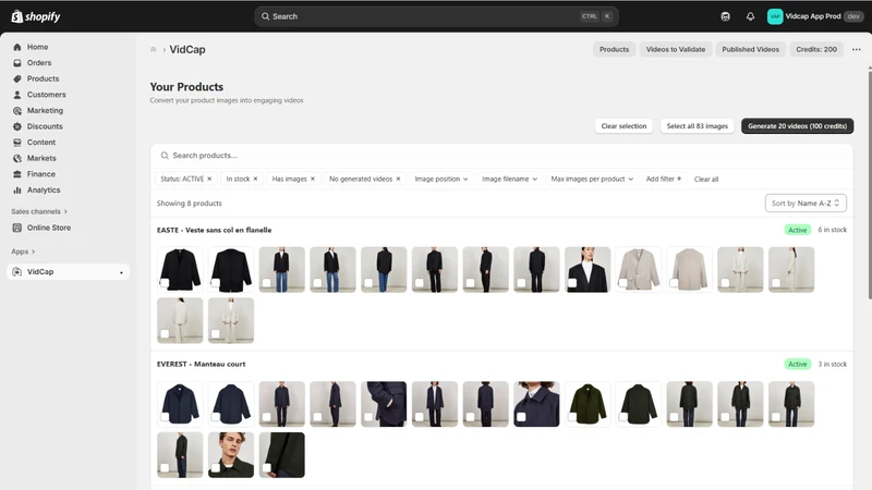 Vidcap ‑ Videos from Images